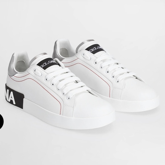 Dolce & Gabbana Shoes - Authentic D&G Dolce& Gabbana Italy Portofino Sneakers  logo Sz40 White L…